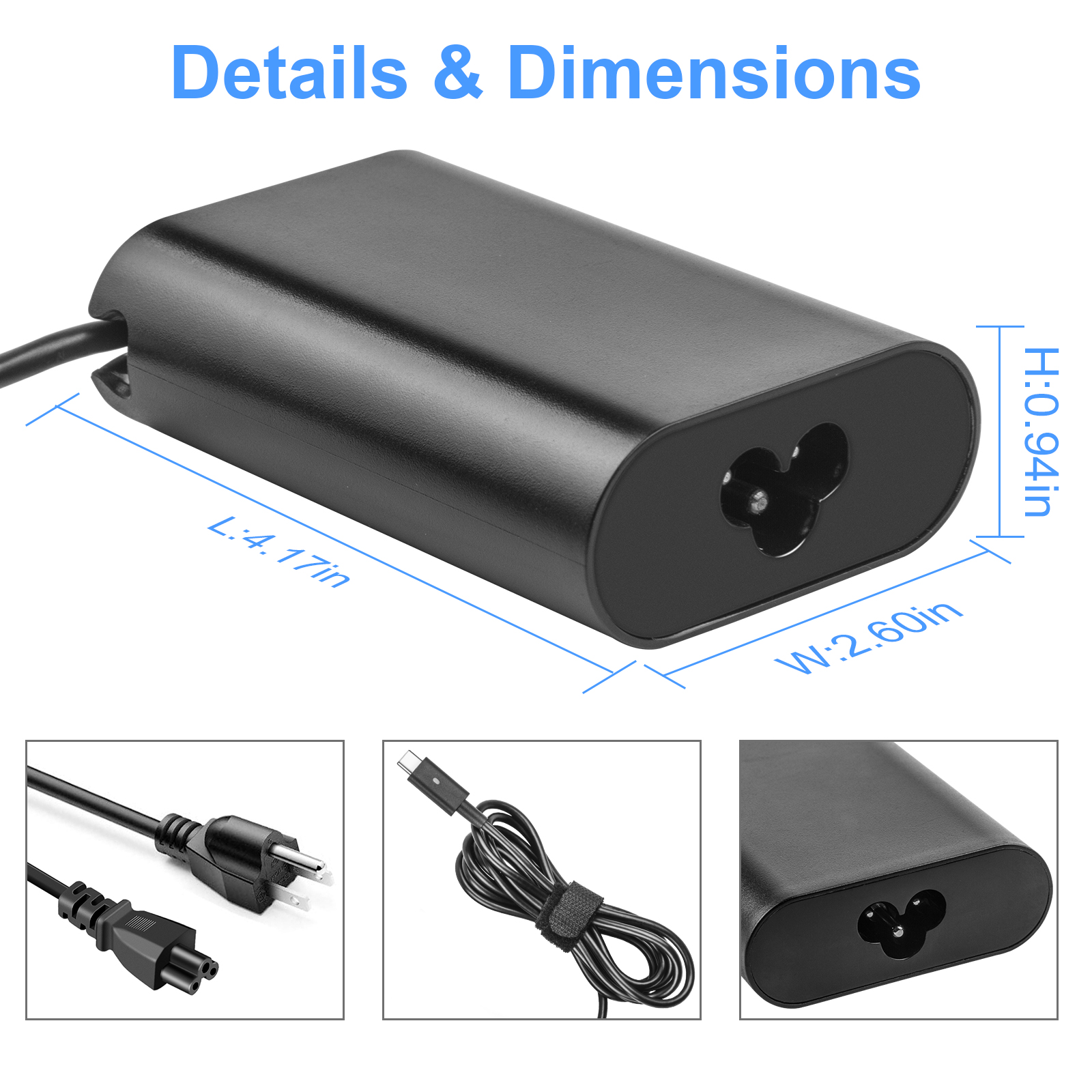 PD 100W Max USB Type-C Wall Charger Power Adapter For Laptops & Cellphones - Picture 13 of 35