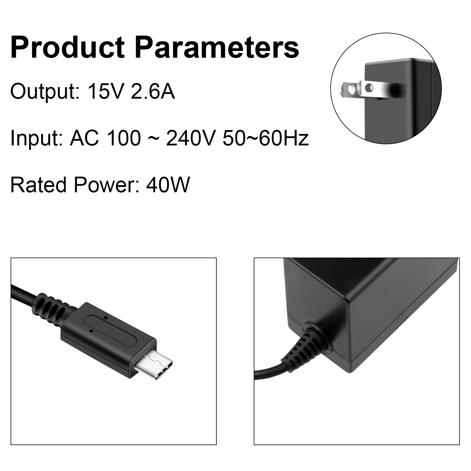 USB C Charger For Nintendo Switch Oled/Lite TV Dock AC Adapter Power Supply Cord