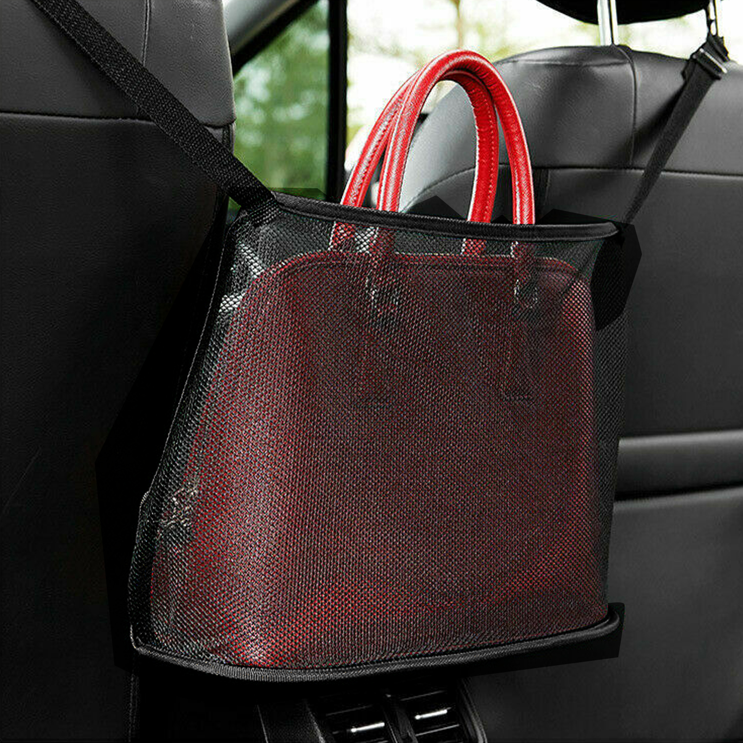 Universal Car Net Pocket Handbag Holder Organizer Seat Universal Car Net Pocket Handbag Holder Organizer Seat